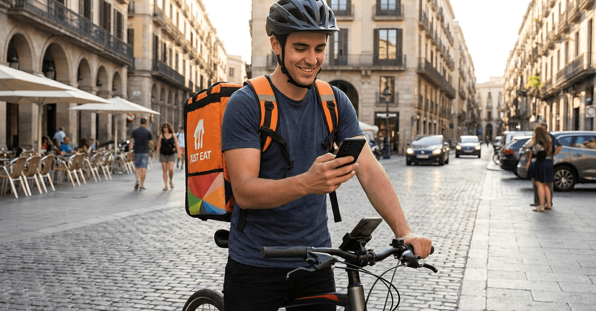 Empieza a ganar dinero con los trabajos de repartidor de Just Eat — Trabajo flexible en Europa
